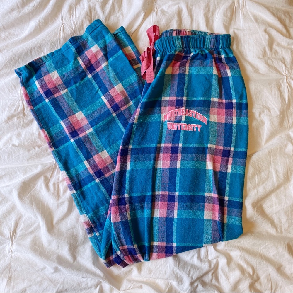 Northeastern University Blue and Pink Pajama Pants